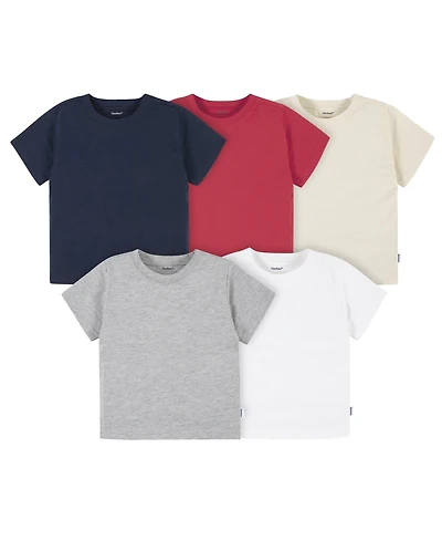 Gerber Toddler Boys' 2T- 5T 5-Pack Short Sleeve T-Shirts