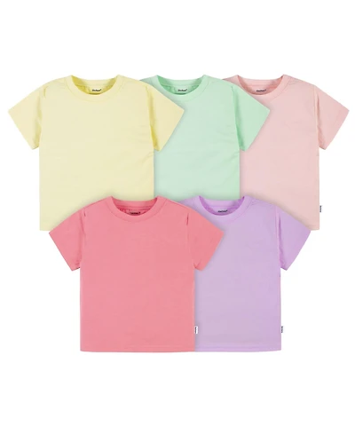 Gerber Toddler Boys' 2T- 5T 5-Pack Short Sleeve T-Shirts