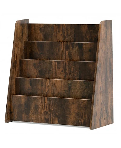 Slickblue 4 Tier Children Bookshelf for Bedroom Playroom and Nursery