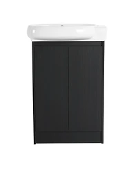 Sillysis 23" Freestanding Bathroom Vanity with Sink, Modern Soft Close Doors, Adjustable Storage Shelf for Small Spaces