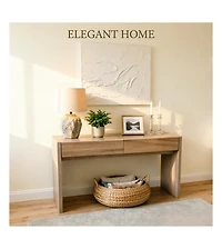 gaomon 63" Console Table with 3Drawers, Thickened Hallway Table with Large Storage, Entryway Sofa Table for Living Room
