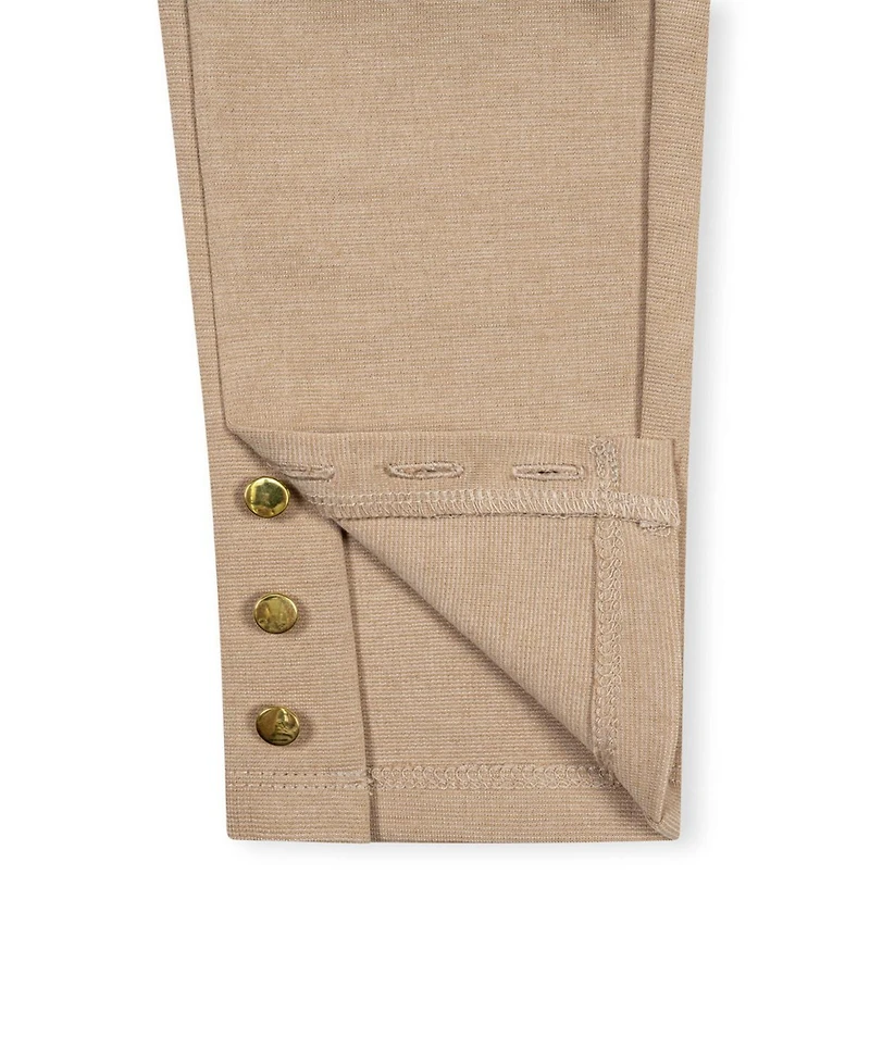 Hope & Henry Little and Big Girls' 6-12 Button Cuff Ponte Pant