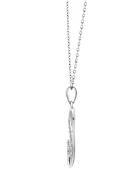 Diamond S Initial 18" Pendant Necklace (1/10 ct. t.w.) in Sterling Silver