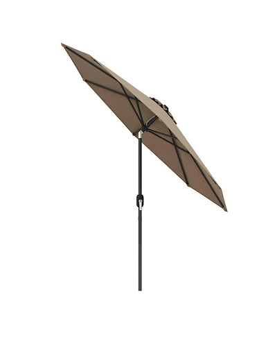 Gouun 9 ft Outdoor Market Patio Umbrella with Push-Button Tilt