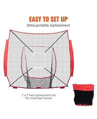 Hongge 7 x 7 ft Portable Baseball Softball Hitting Practice Net
