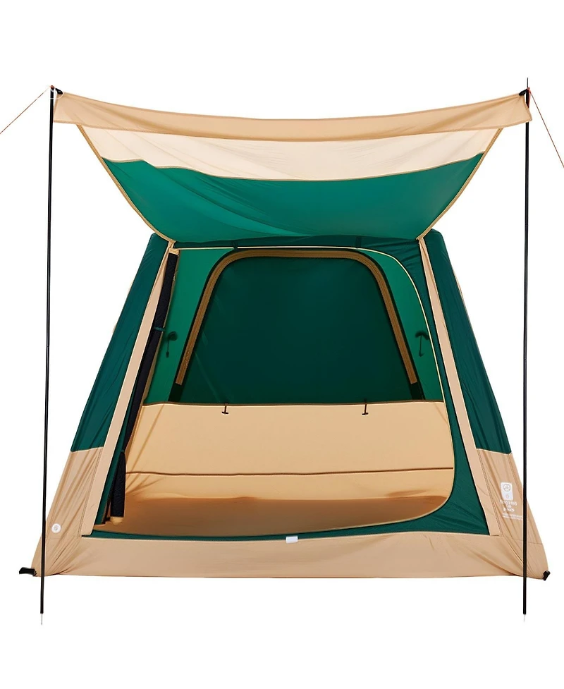 Hongge 4 Person Inflatable Cabin Camping Tent with Rechargeable Pump Tpu Air Tubes and 5 Mesh Windows