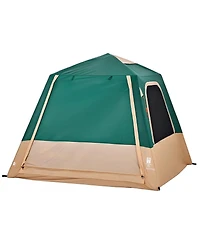 Hongge 4 Person Inflatable Cabin Camping Tent with Rechargeable Pump Tpu Air Tubes and 5 Mesh Windows