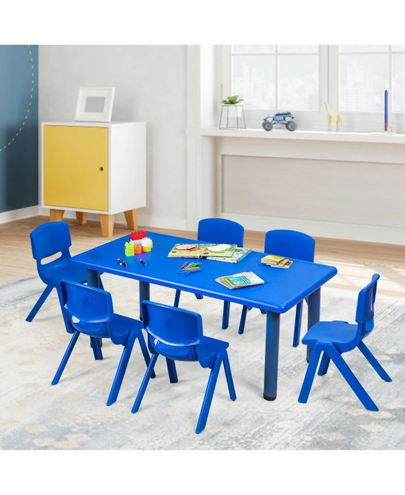 Gouun Set of 6 Kids Stackable Plastic Classroom Chairs