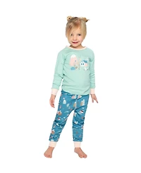 Deux par Little and Big Girl 6-12 Cotton Two Piece Pajama Set House Print