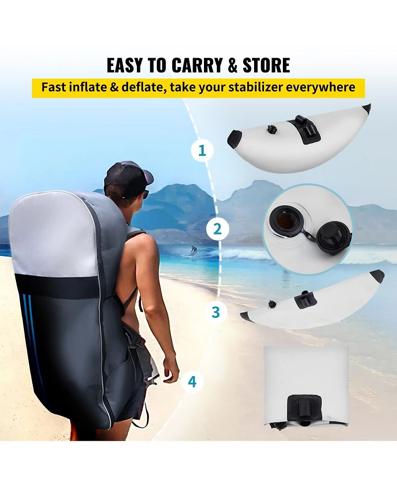 Hongge Pvc Inflatable Kayak Outrigger Stabilizers Set of 2
