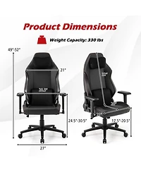 Sugift Ergonomic High Back Gaming Chair with Magnetic Headrest and Lumbar Pillow