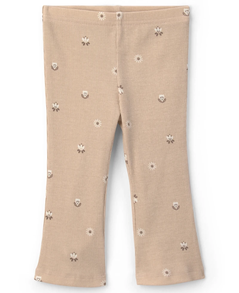 Carter's Baby Girls' Embroidered Flutter Sleeve Top and Pants, 2-Piece Set