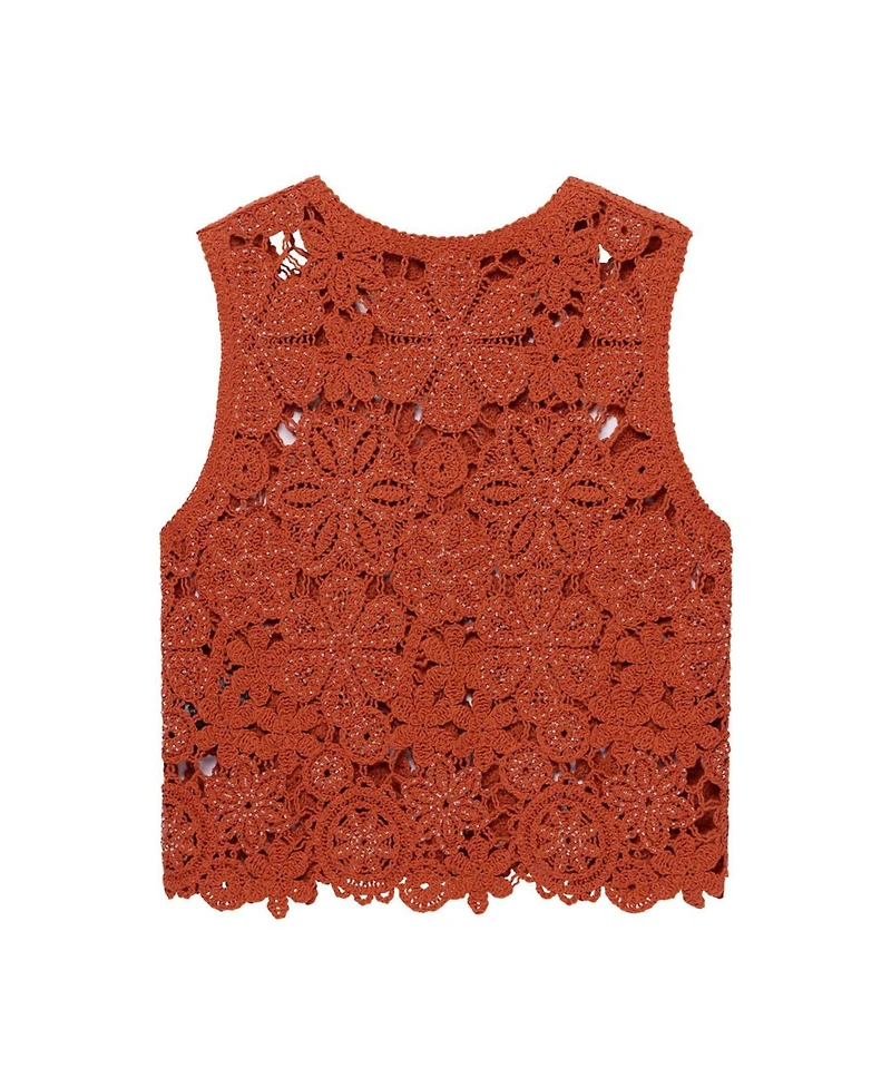 Mint Velvet Women's Cotton Blend Crochet Top