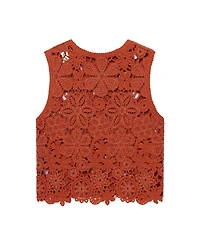 Mint Velvet Women's Cotton Blend Crochet Top
