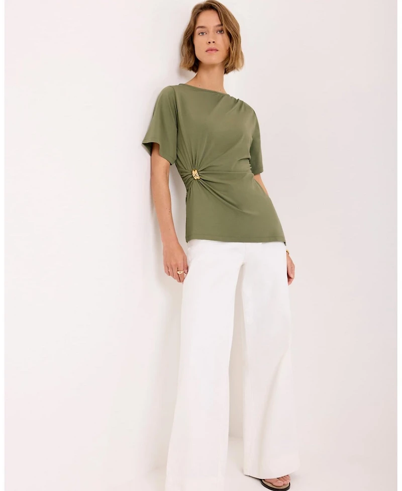 Mint Velvet Women's Gathered Detail Top