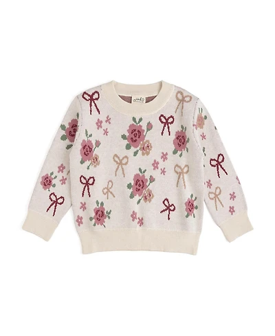 Sweet Wink Toddler Girls Coquette Rose Sweater