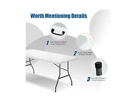Mountaintop Portable Folding Camping Table with Carrying Handle for Picnic
