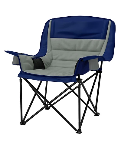 Mountaintop Padded Camping Chair for Adults, Portable Folding Camping Chair with Side Pockets, Cup Holders, Carry Bag