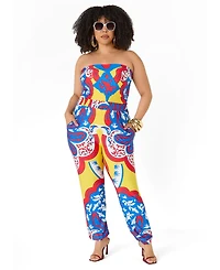 Ashley Stewart Women's High Rise Printed Joggers