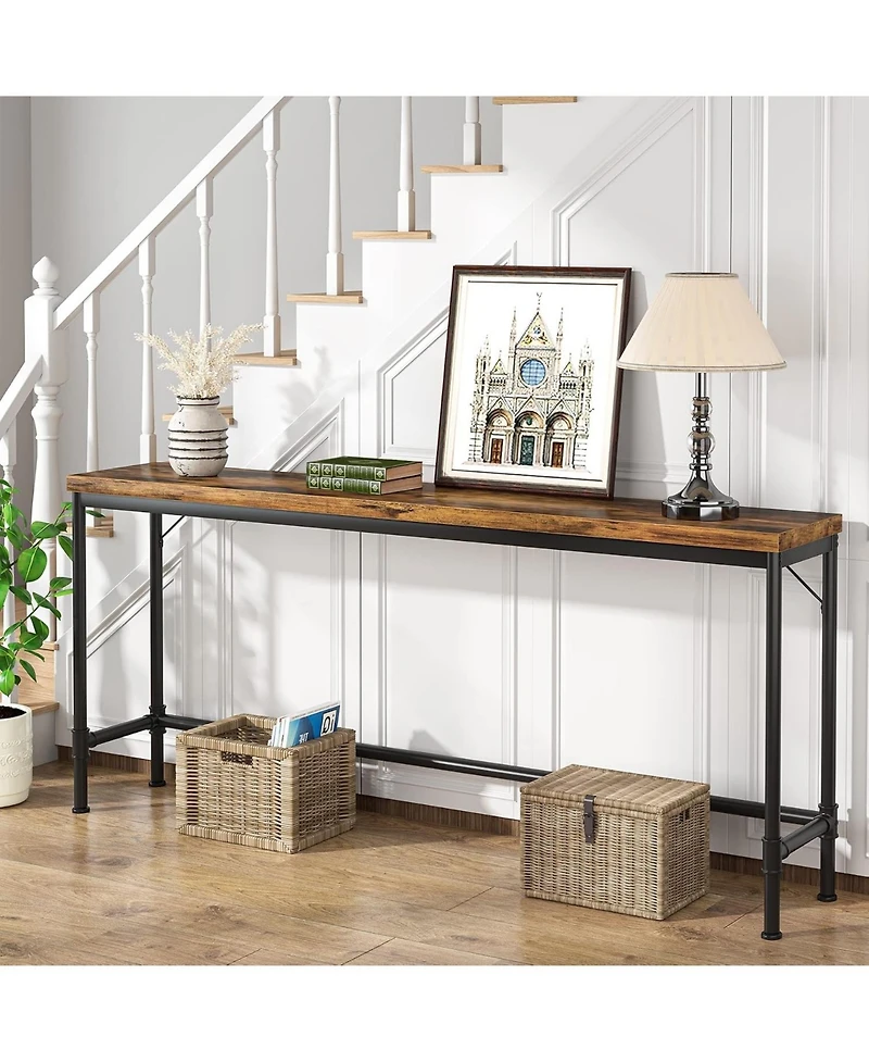 Tribesigns 70.9" Extra Long Console Table, Rustic