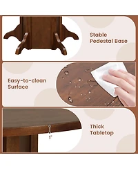 Mecale 42-Inch Round Pedestal Dining Table for 4-6