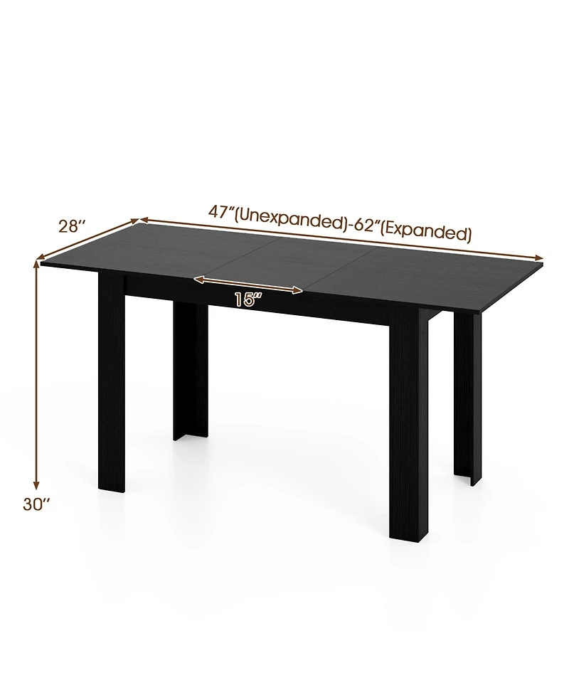 Mecale Extendable Dining Table for 4-8 with 47-to-62-Inch Top