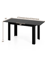 Mecale Extendable Dining Table for 4-8 with 47-to-62-Inch Top