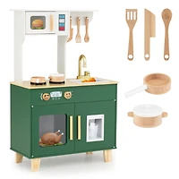 Sugift Compact Microwave Play Kitchen With Clicking Knobs, Ages 3-6