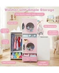 Sugift Kids Laundry Dual Washers Ironing Board Playset, Ages 3+