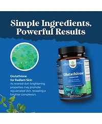 Nature's Craft Reduced L-Glutathione Supplement with Alpha Lipoic Acid and Milk Thistle | 60 Capsules