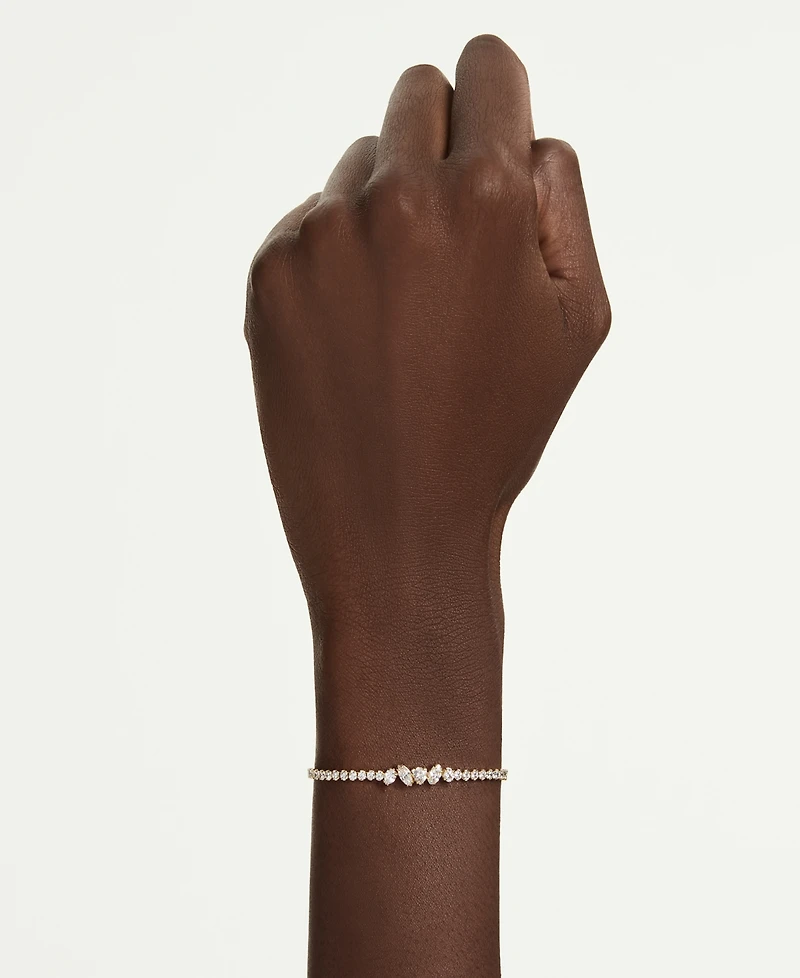 Swarovski Gold-Tone Plated White Crystal Bracelet