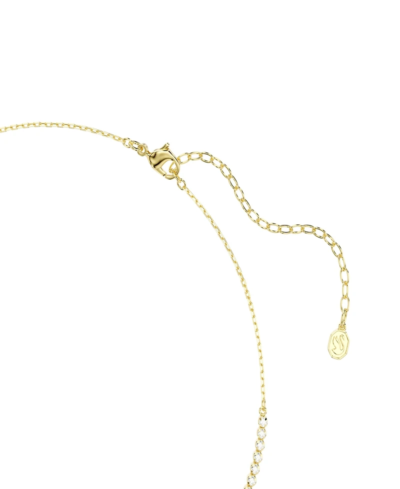 Swarovski Gold-Tone Plated White Crystal Necklace