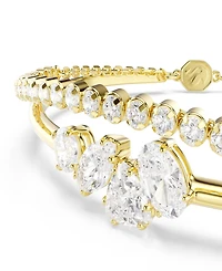 Swarovski Gold-Tone Plated White Crystal Bracelet