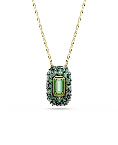 Swarovski Gold-Tone Plated Green Crystal Necklace