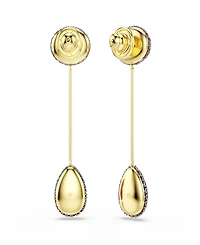 Swarovski Gold-Tone Plated Red Crystal Earrings