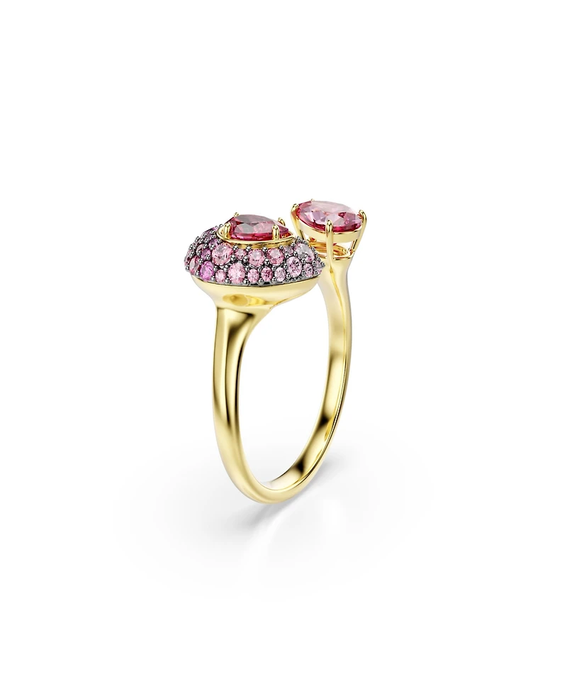 Swarovski Gold-Tone Plated Red Crystal Ring