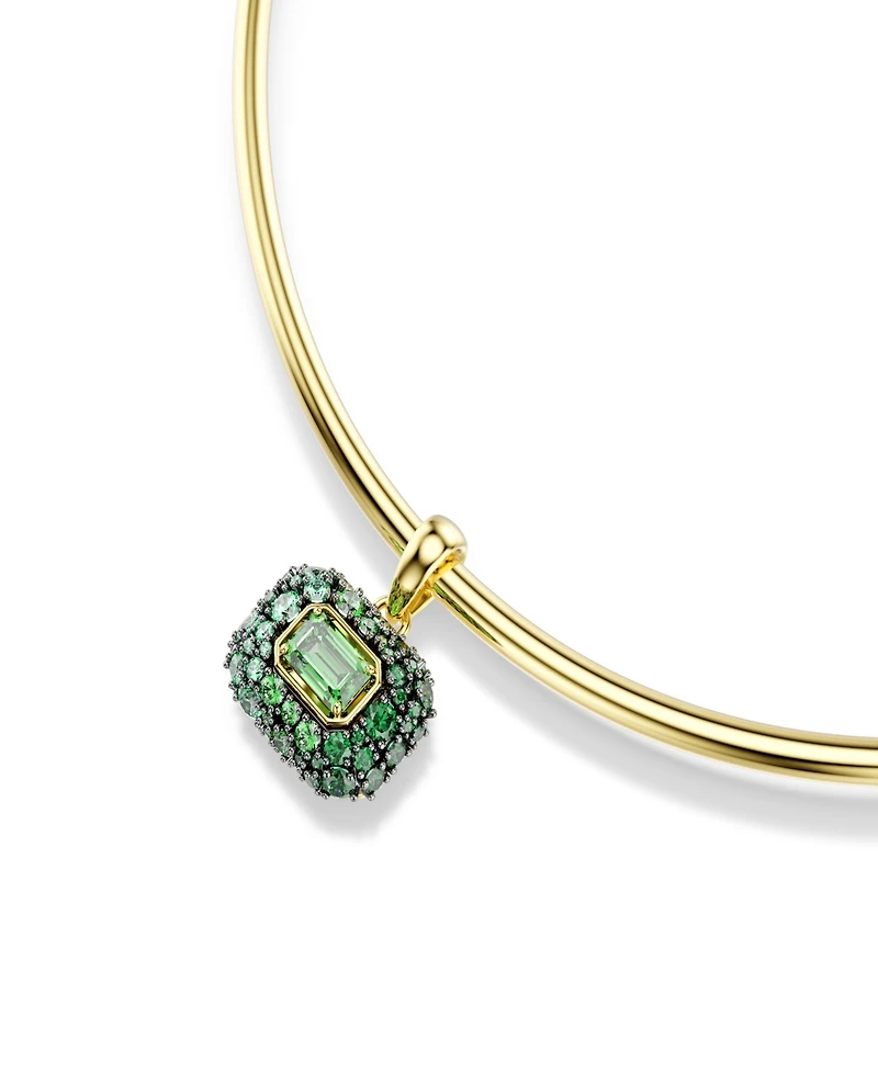 Swarovski Gold-Tone Plated Green Crystal Necklace
