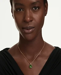Swarovski Gold-Tone Plated Green Crystal Necklace
