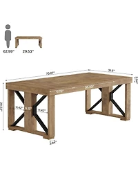 Tribesigns 70.87" Executive Desk with Double Pedestal