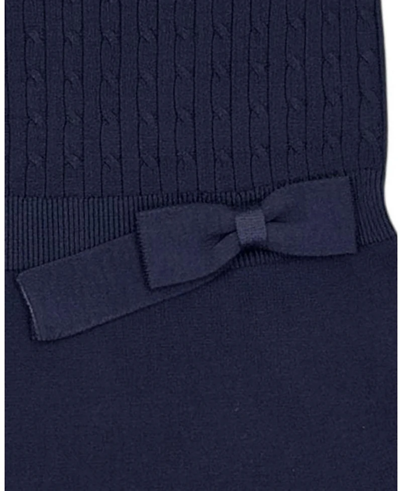 Hope & Henry Little and Big Girls (6 - 12) Organic Short Sleeve Cable Sweater Dress