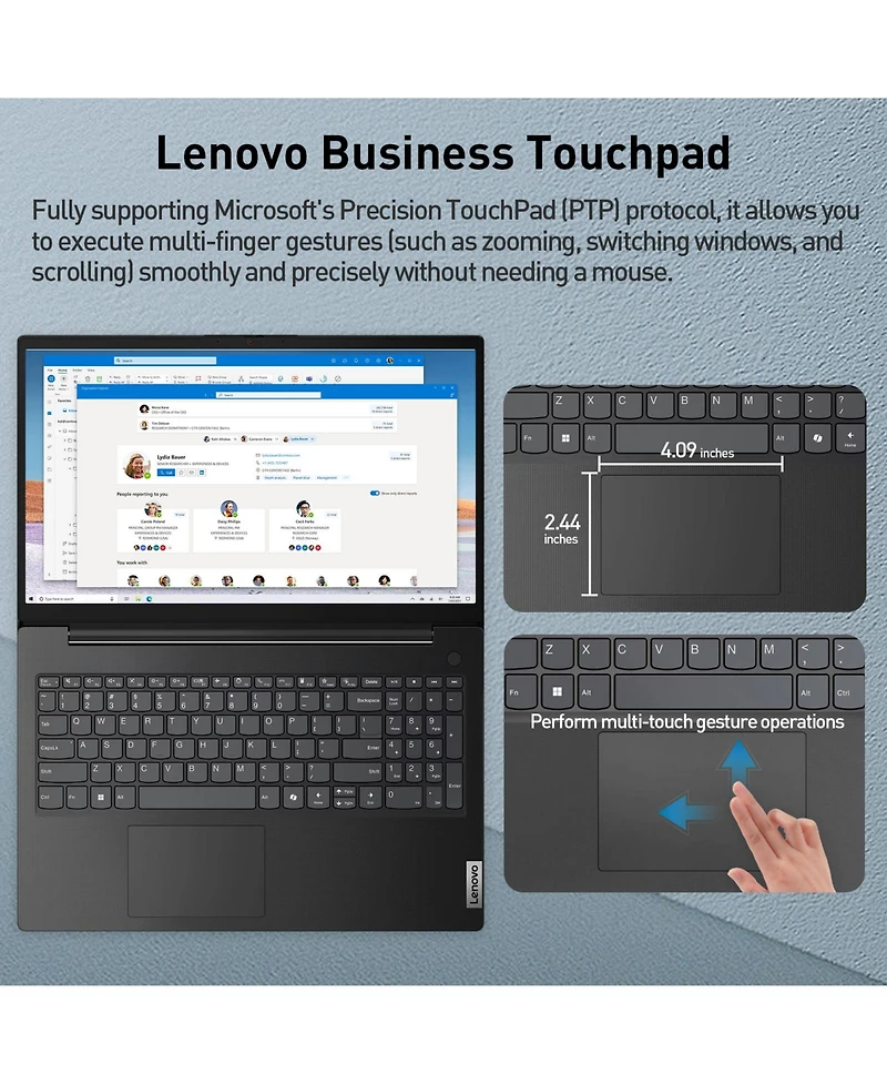 Lenovo V-Series V15 Business Laptop, 15.6" Fhd, Intel N-Series N150, Intel Graphics, 32GB DDR5, 2TB Ssd, Wi-Fi 6, Win11 Pro, Black