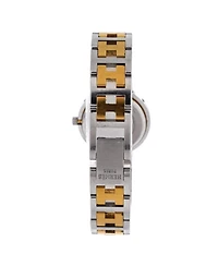 Pre-Owned Hermes Clipper Quartz Watch in Stainless Steel with Plated Metal 24mm