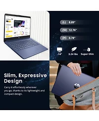 Hp Essential 14" Hd Laptop, Intel N150, 4GB Ram, 128GB eMMC, Wi-Fi 6, Win11 Home, 1-Year Microsoft 365 Included