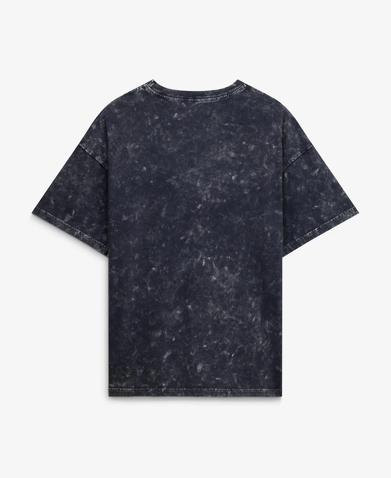New Era Women's Navy Milwaukee Brewers Mineral Wash Oversized T-Shirt