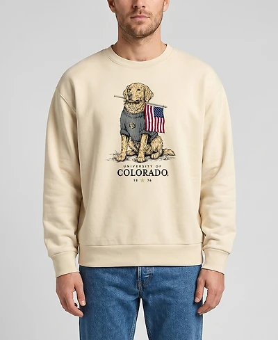 Uscape Apparel Men's and Women's Cream Colorado Buffaloes Americana Good Boy Ribbed Premium Sweatshirt