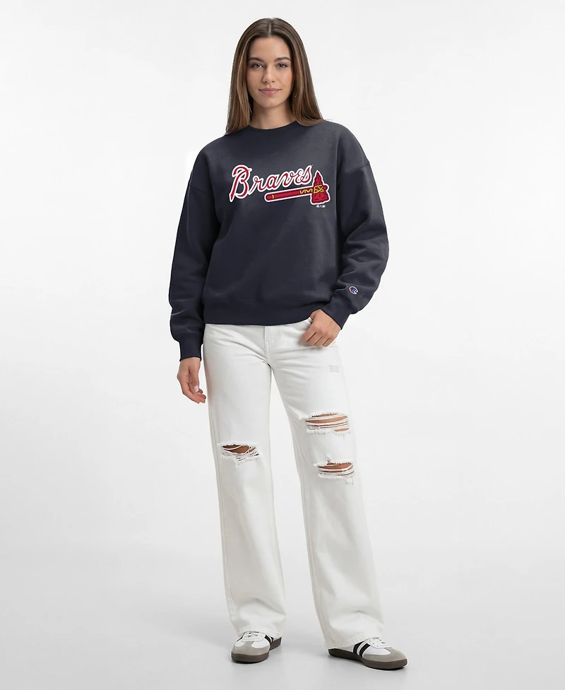 Champion Women's Atlanta Braves All-Star Relaxed-Fit Crew Neck Sweatshirt