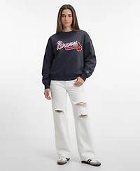 Champion Women's Atlanta Braves All-Star Relaxed-Fit Crew Neck Sweatshirt