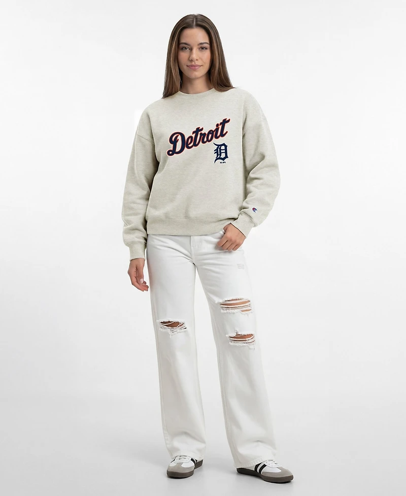 Champion Women's Detroit Tigers All-Star Relaxed-Fit Dropped-Shoulder Sweatshirt