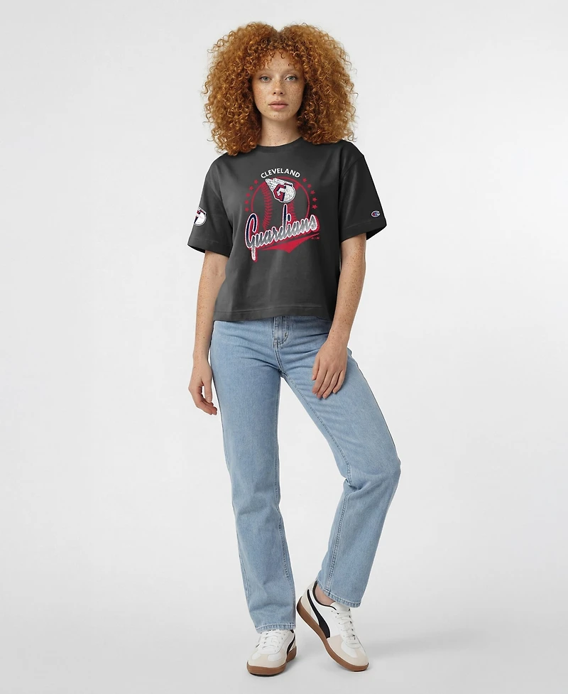 Champion Women's Cleveland Guardians Graphic Oversized-Fit T-Shirt