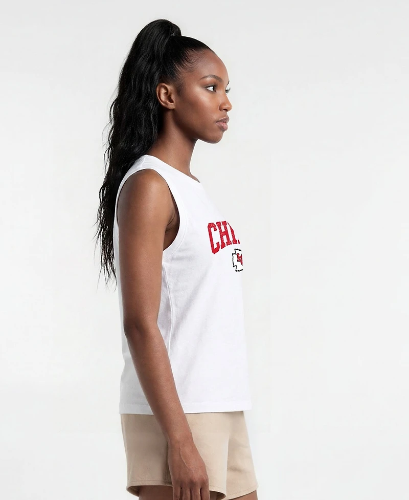 Champion Women's Kansas City Chiefs Distressed Larger-Armhole Muscle Tank Top